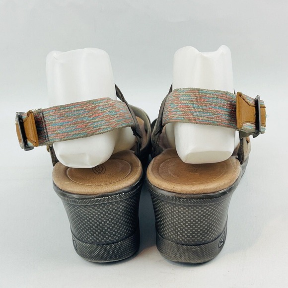 Womens 10 Keen Skyline Brindle Wedge Sandals Multi Open Toe Buckle Ankle Straps - Picture 5 of 10